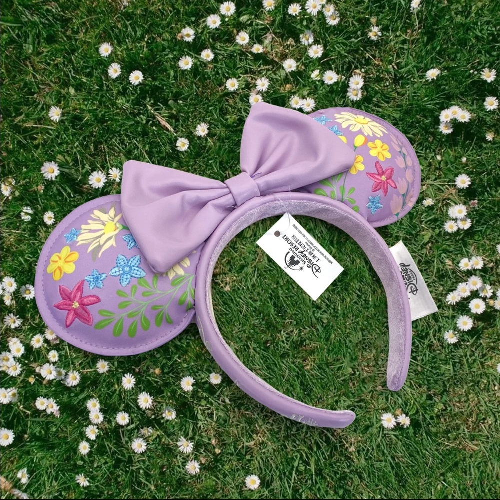 Disney Loungefly Purple Floral Mouse Ears Headband - Picture 4 of 4